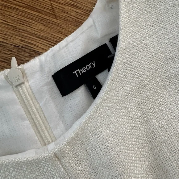 Theory Ivory Linen A-Line Dress - Picture 6 of 10